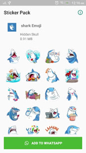 Image 0 for Cute Shark Sticker for Wh…