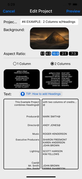 Imagen 1 para Scrolling Credits Pro