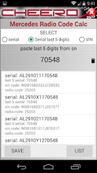 Image 0 for RADIO CODE CALC FOR MERCE…