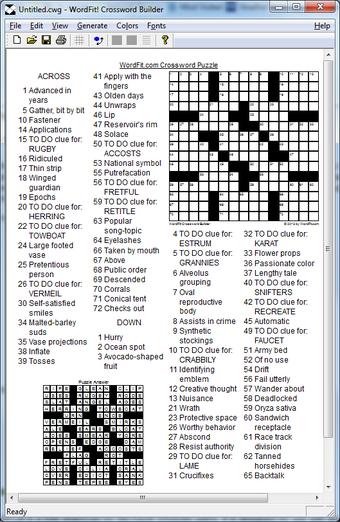 Image 0 for WordFit Crossword Builder