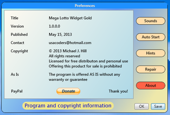 Image 0 for Mega Lotto Widget Gold
