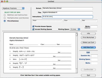 Imagen 0 para AlgeWorksheets