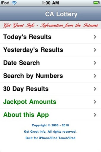 Imagen 0 para California Lottery Lite R…