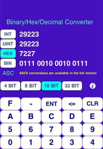 Image 0 for iConvert Hex Decimal Bina…