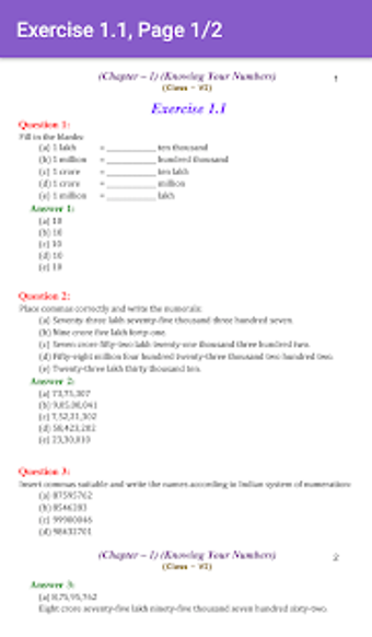 Image 1 for 6th Maths CBSE Solutions …