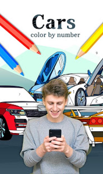 Image 1 for Cars Color by Number  Car…