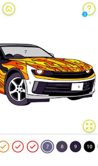 Image 3 for Cars Color by Number  Car…