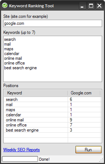 Image 0 for Keyword Ranking Tool