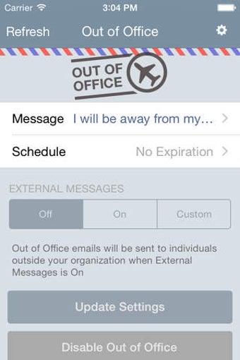 Image 0 for Out of Office for Outlook…