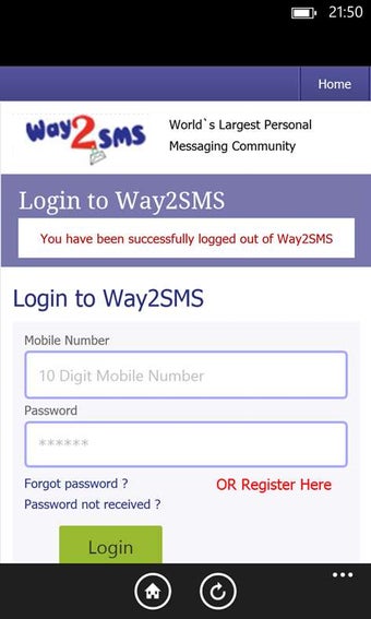 Imagen 2 para way2sms bETA for Windows …