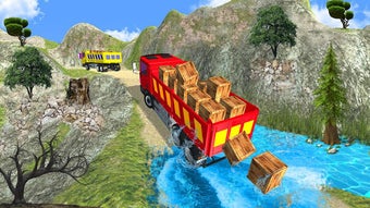 Imagen 2 para Truck Cargo Driving Hill …