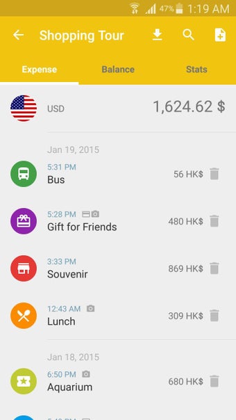 Image 1 for handtrip: travel expenses