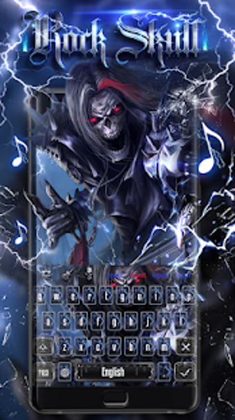 Image 2 for Rock Skull Keyboard Theme