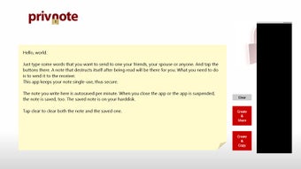 Imagen 1 para Privnote for Windows 8