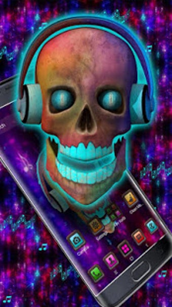 Image 3 for 3D Music Skull theme Laun…