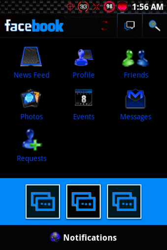Imagen 0 para Black Facebook Blue Versi…