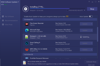 Image 1 for IObit Software Updater