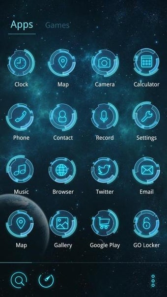 Image 1 for Nucleus GO Launcher Theme