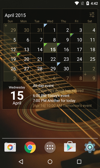 Imagen 0 para Calendar Widget (key)