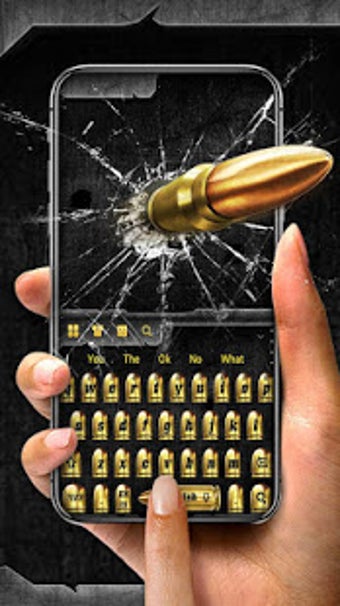 Image 1 for Gold Gunnery Bullet Keybo…