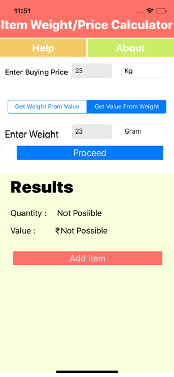 Image 0 for Item Weight/Price Calcula…