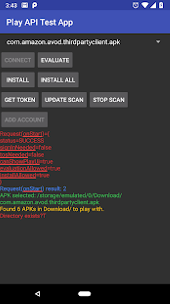 Image 0 for Play API Test App