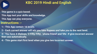 Imagen 1 para KBC Play Along Game 2019