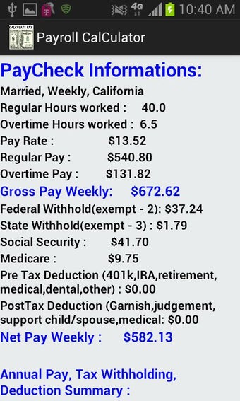 Imagen 3 para Accurate Paycheck Calcula…