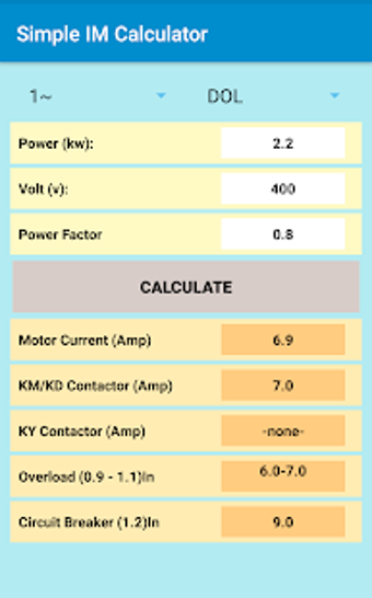 Image 0 for Simple Motor Calculator