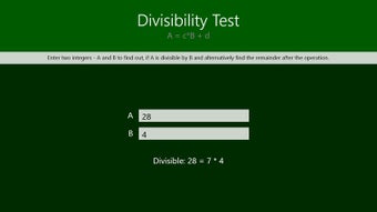 Imagen 1 para Divisibility Test for Win…