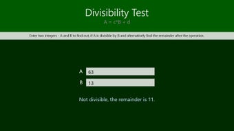 Imagen 0 para Divisibility Test for Win…