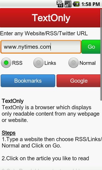 Image 1 for TextOnly Browser Pro