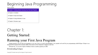 Image 0 for Beginning Java Programmin…