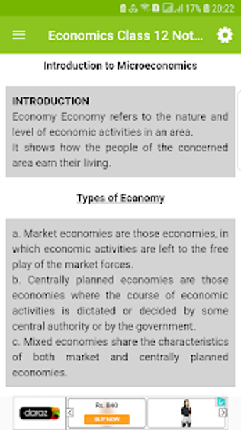 Image 1 for Class 12 Economics Note