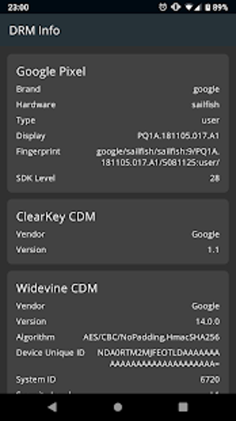 Image 0 for DRM Info