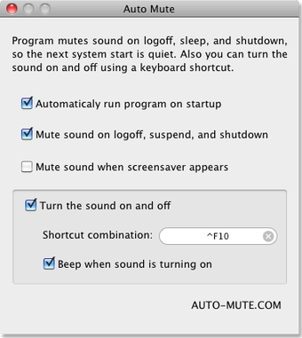 Image 0 for Auto Mute for Mac