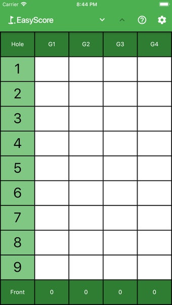 Image 0 for EasyScore Golf Scorecard