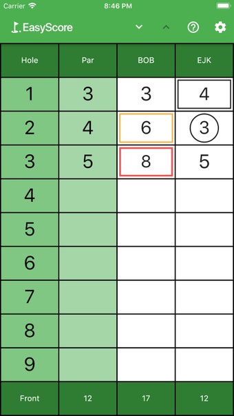 Image 1 for EasyScore Golf Scorecard