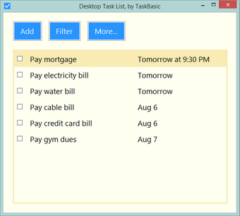 Imagen 1 para Desktop Task List