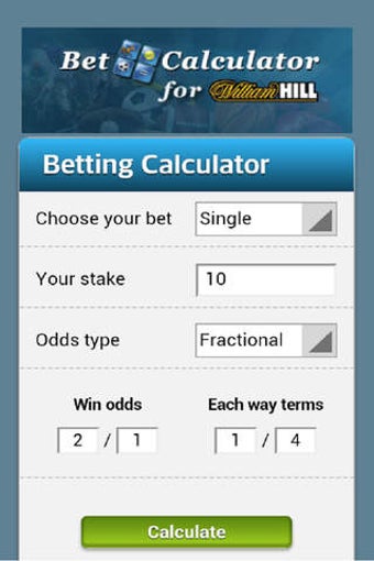 Image 0 for Betting Odds Tool for Wil…