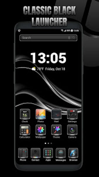 Imagen 1 para Metallic Black Theme Laun…