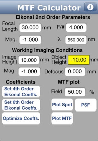 Image 0 for MTF Calculator