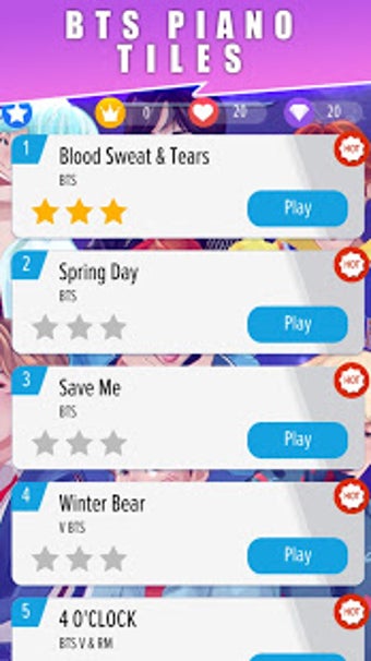Image 0 for Piano Tiles: BTS Kpop