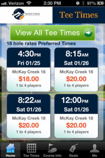 Image 0 for McKay Creek Golf Tee Time…