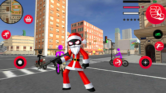Imagen 2 para Santa Claus Stickman Rope…