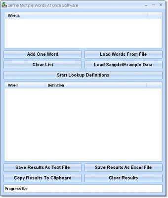 Image 0 for Define Multiple Words At …