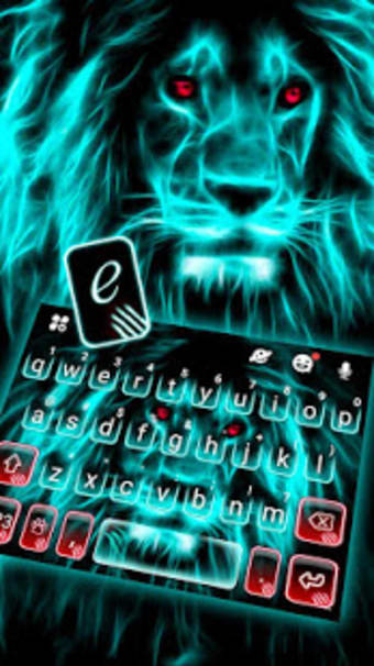 Image 2 for Wild Neon Lion Keyboard T…
