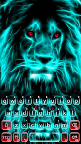 Image 0 for Wild Neon Lion Keyboard T…