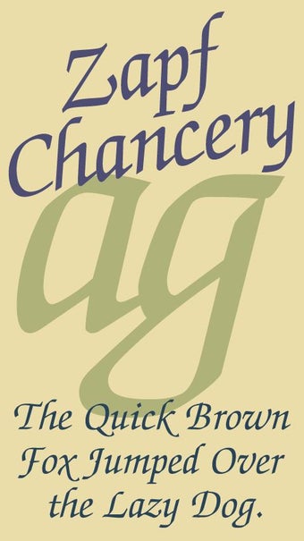 Image 0 for Zapf Chancery FlipFont