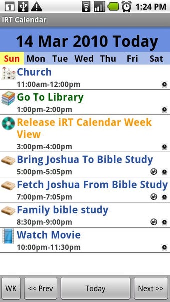 Image 0 for iRT Calendar